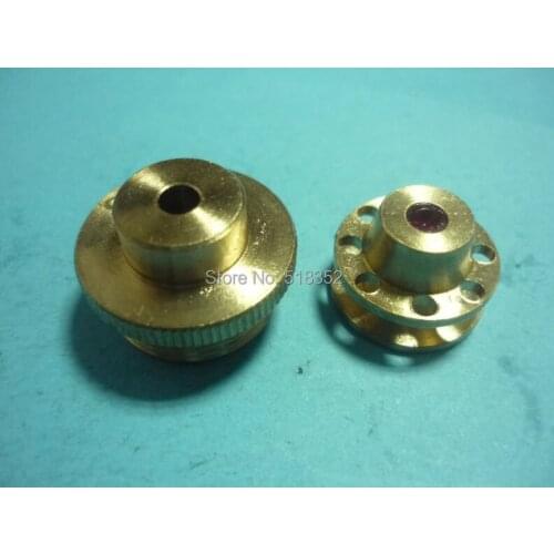 ID0.195mm Ruby+Diamond Water Nozzle OD17mmx H11mm Water Jet Nozzle Set, Ruby Guide for WEDM Medium Speed Wire Cutting Machine