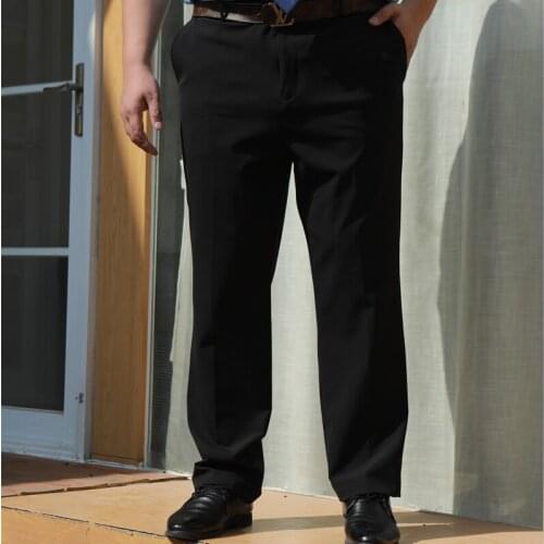 2021 spring summer new Mens summer thin formal suit stretch trousers Mens solid color straight-leg trousers Oversized 8XL 9XL