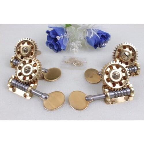 New 3/4 bass Peg Metal Body Nice Pattern Durable * 3/4 double bass metal pegs. Golden Plated, Very Nice Finish