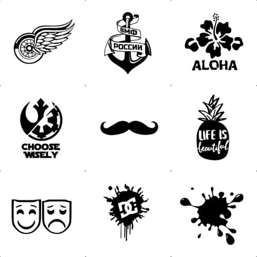 Cartoon Pattern Car Stickers Beautiful Car Stickers Vinyl Decal Personality Waterproof Accessories Vinyl Decal Personality