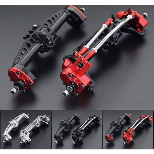 Heavy Duty Aluminum Alloy Front and Rear Portal Axles for 1/10 RC Crawler Car Axial SCX10 III AXI03007 AR45 Axle Upgrade Part