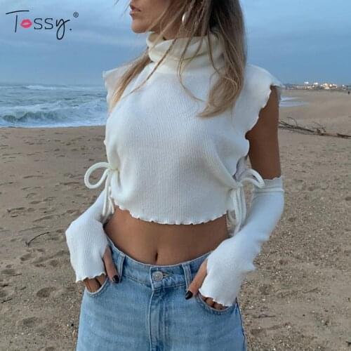 TOSSY Women's Cropped T-shirts