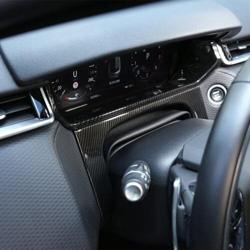 Carbon Fiber Style ABS Plastic Dashboard Decoration Frame Cover Trim For Landrover Range Rover VELAR 2017 Car Accessories