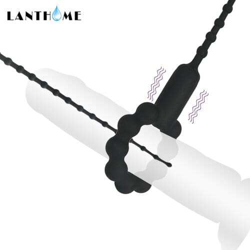 Urethral Vibrator Catheter Penis Plug Sex Toys for Men Vibrating Urethral Plug Penis Insertion Urethra Sound Dilator Sex Toys