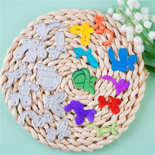 InLoveArts Dog Butterfly Balloon Metal Cutting Dies Animal Scrapbooking Craft Stencil Album Paper Make Template Decor Design DIY