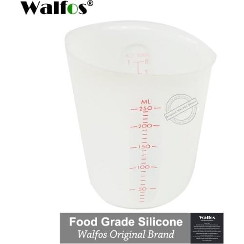 Walfos High Quality Food Grade 500ml Flexible Silicone Measuring Cups Measure Spoon Bakeware Kitchen Baking Pastry Tools