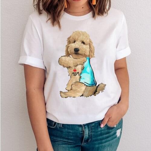 WVIOCE Women Fashion Style Dog Cartoon Kawaii Animal 90s T Shirt Summer Loose Women Clothes Female Top T-Shirt 28274