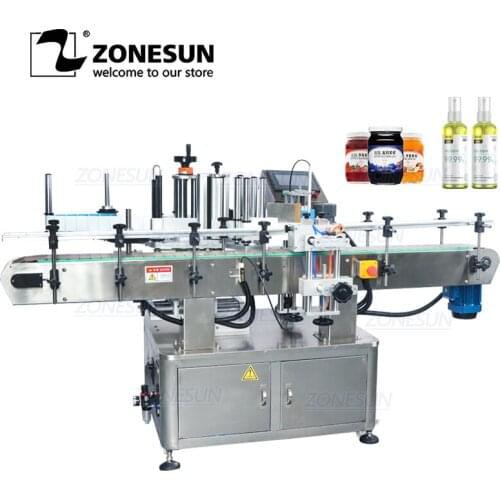 ZONESUN ZS-TB260 Vial Glass Jar Can Sticker Wine Water Bottle Automatic Round Bottle Labeling Machine For Round Bottles