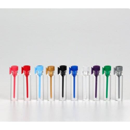 1ML Clear Mini Glass Perfume Bottle Small Oil Spray Container 1ml Trial Installed Glass Perfume Test Tube 1000pcs/lot