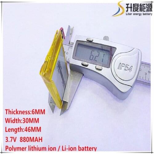 10pcs [SD] 3.7V,880mAH,[603046] Polymer lithium ion / Li-ion battery for TOY,POWER BANK,GPS,mp3,mp4,cell phone,speaker