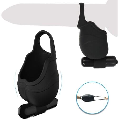 13 Speeds Vibrating Penis Ring Scrotum Restraint Sleeve Chastity Cage Cock Ring Sex Toys For Men Delay Ejaculation Masturbator