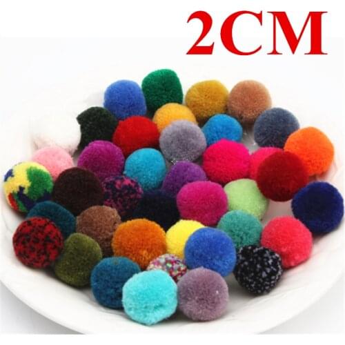 50pcs 20mm Small Pompons Balls Diy Craft Making Pompom For Keychains Jewelry Finding Diy