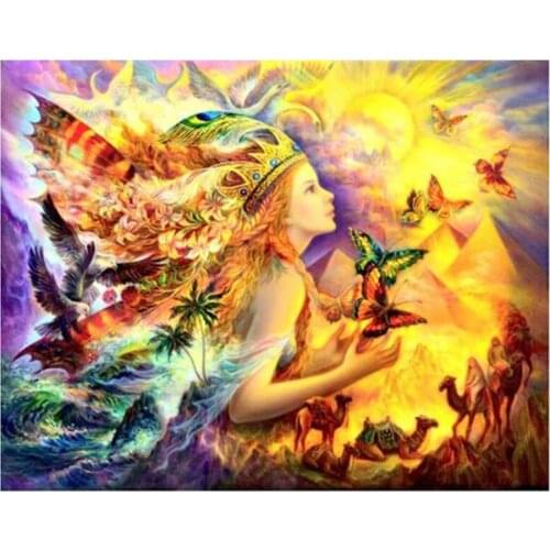 5D DIY Full Round/Square Diamond Painting Beautiful Woman & Butterfly 3D Embroidery Cross Stitch Mosaic Home Decor Art Y1144