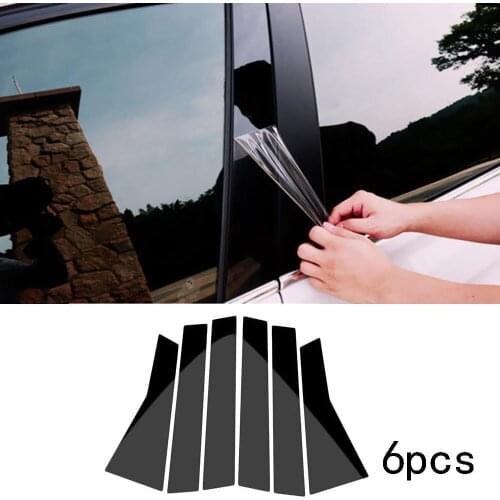 6PCS Pillar Posts Window Trim Cover For Honda Civic 2016-2018 Pillar Post Cover Trim Car Mirror Window BC Column Sticker
