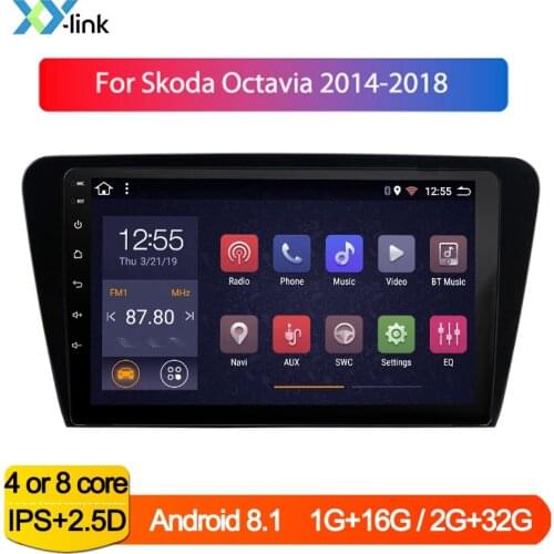 Car Multimedia DVD Player GPS Navigation system Android For skoda octavia 2014-2018 autoradio audio radio mirrorlink no 2 din