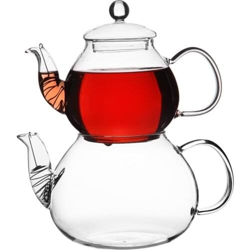 Glass Teapot Turkish Tea Teapot Glass Teapot Herbal Tea Teapot Five Tea British Tea Set Borasilikat Glass Big Teapot