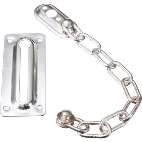 Stainless Steel Door Chain Lock Security Chain Guard with Anti-Theft Chain Door Fastener Door Guard Latch Lock for Home Bedroom