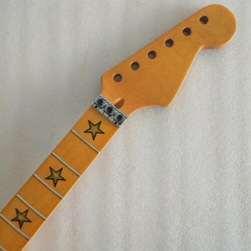 22 frets Maple Neck Maple Fingerboard for ST style Electric Guitar neck yellow