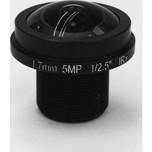 HD Megapixels Lens 1/2.5" 5MP F2.0 M12 1.7mm Fisheye Lens Wide Angle CCTV Lens (SL-RY1720BMP)