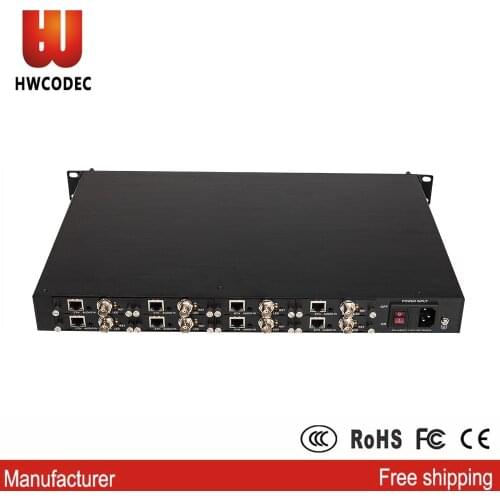 HWCODEC H3618 H.264 Video Encoder IPTV Encoder MPEG-4 1080P 8 Channel SDI Video Live Streaming Encoder Support RTMP RTSP UDP