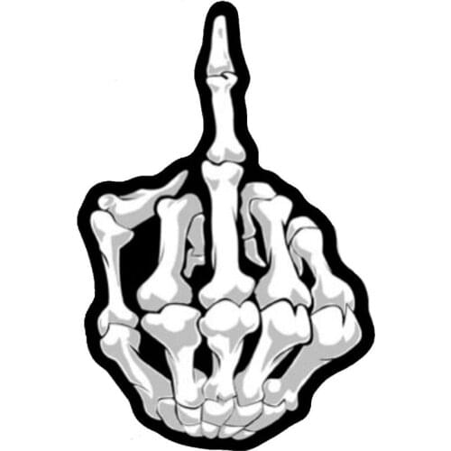 Hot Sell Creative Not Satisfied Middle Finger Fun Car Sticker Window Decoration High Quality Vinyl Anti-UV PVC