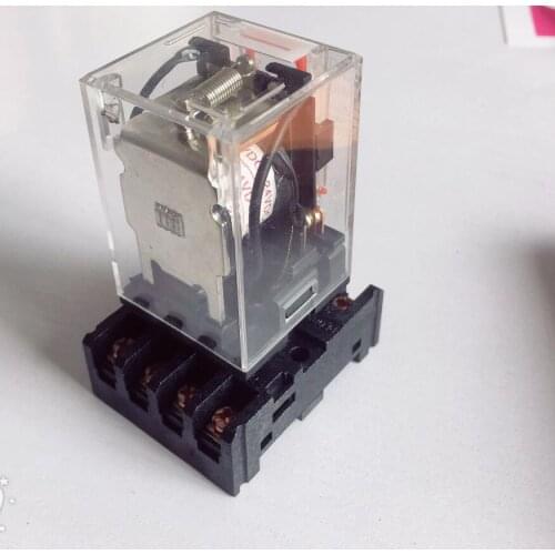 MK2P-I AC 110V Relay 8-Pin 10A 250VAC With PF083A Socket Base