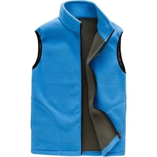 Fleece Vest Jacket Mens Sleeveless Jackets Autumn Warm Thicken Casual Waistcoat Brand Clothing Fashion Hiking Camping Outwear