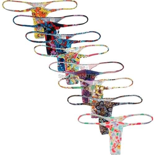 8Pcs/Lot Mens Underwear Pouch String Bodybuilding Physique Posing Thong Contour Tangas Jockstrap Men Lingerie