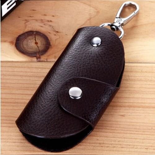 New Arrive 1Pc Fashion Men Women Leather Key Chain Accessory Pouch Bag Wallet Case Key Holder