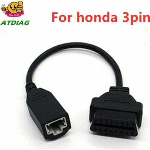 New Hot Sell OBD 2 Cable for Honda 3pin OBD1 Adapter OBD2 OBDII for Honda 3 Pin To 16 Pin Connector Compatible Diagnostic Tool