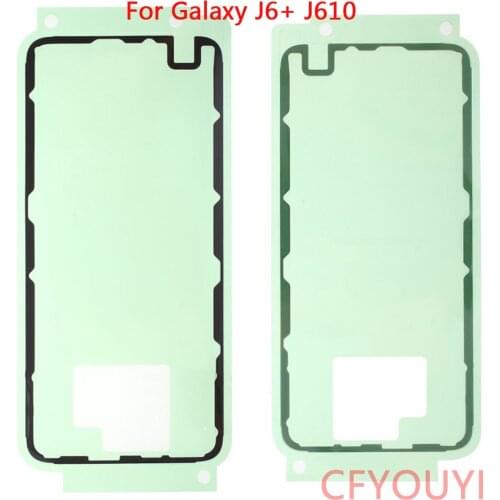 New J6+ Battery Back Cover Front Housing Frame Adhesive Sticker Glue For Samsung Galaxy J6 Plus J610