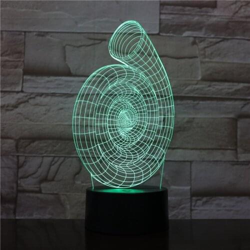 Creative Abstract Spiral Touch Table Lamp Gifts Creative 3d Lights 3D ecorative Novelty Creative Table Lamps For Living Room1634