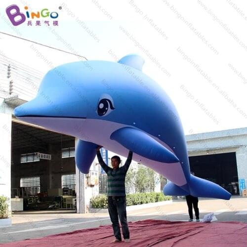 Personalized 20 feet length giant inflatable pvc dolphin / 6m long air-tight inflatable dolphin floating in the sky toys