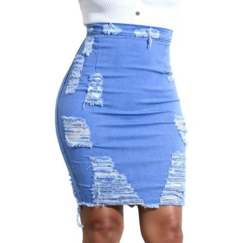 PLSIF Denim Skirts For Women