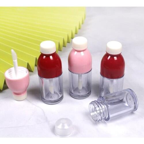 6ml Transparent Plastic Cola Water Bottle Lip Gloss Tube Beauty Lipgloss Packaging Container
