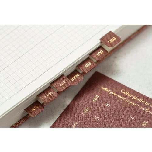 Rainbow Colored Diary DIY Calendar Sticker Date Number Month Journal Sticky Notes Time Stickers