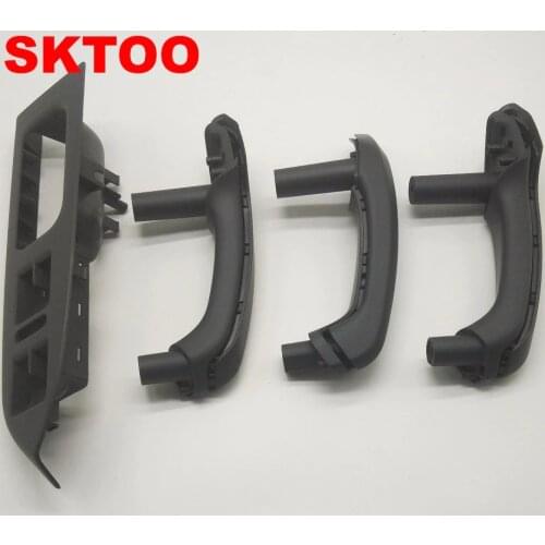 SKTOO 7pcs for vw Touran Dark gray door handle inside door handle armrest cover lifter switch box
