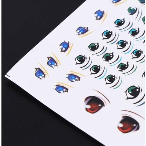 Cute Cartoon Eyes Anime Figurine Dolls Eye Water Stickers For DIY Doll Accessories
