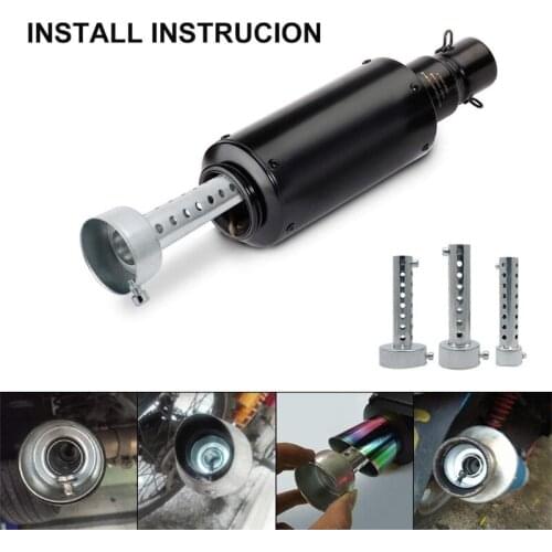 Universal Stainless Steel Exhaust Tail Motorcycle Muffler Exhaust Muffler Pipe Insert Baffles Silencer 60mm DB Killer