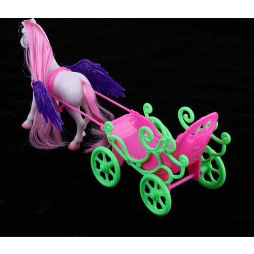 Magical Mini 1/6 Princess Doll Flying Carriage Horse With Wing Girls Playset