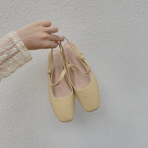 Womens Sweet Mary Jane Shoes Shallow Mouth Flat Non-tired Foot Soft Sole Leather Shoes