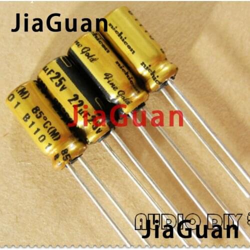 20PCS NICHICON FG 25V22UF 5x11MM fine gold 22UF 25V FineGold 22UF25V MUSE Amplifier Audio Capacitor 22uF/25V
