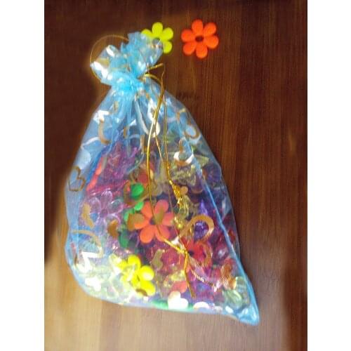 Lake blue heart organza bags 15x20cm 200pcs jewelry packaging display bags gifts drawstring bag pouch jewelry bag for bracelets