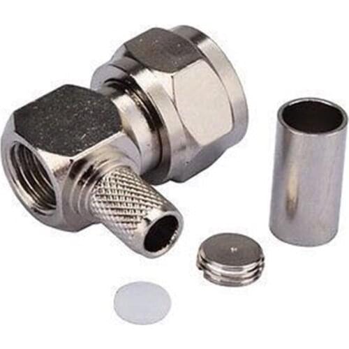 3pcs F Male Plug Connector RF Adapter Crimp For RG58 RG142 LMR400 Cable