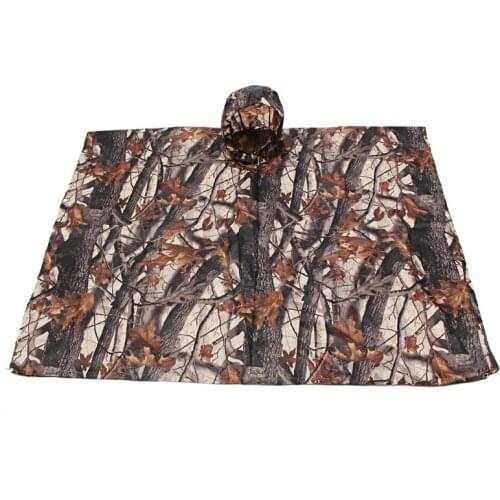 3 in1 Outdoor Military Camouflage Raincoat Rainwear Poncho Backpack Rain Cover Waterproof Mat Awning 220x145CM Hunting Camping