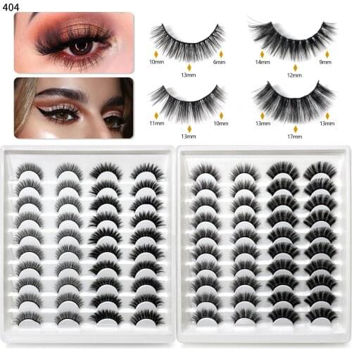 40 pairs 10-25mm fake Eyelashes 100% Mink Eyelashes Mink Lashes Natural Dramatic Volume Eyelashes Extension False Eyelashes