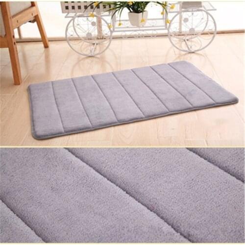 Bath Non-Slip Mat Toilet Thick Absorbent Carpet Kitchen Washable Memory Foam Rugs Bedroom Coral Fleece Carpet Home Decor 40X60CM