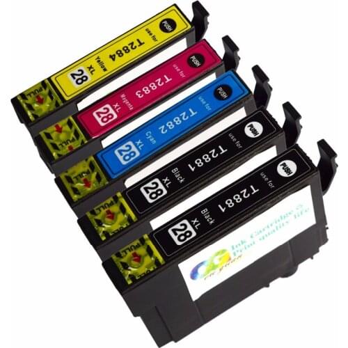 5-Pack Compatible Ink Cartridge for Epson 288 288XL for Expression XP-330 Expression XP-430 Expression XP-434 Printer