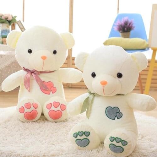 60CM Pink Blue Teddy Bear With Scarf Stuffed Animals big bear Plush toys giant teddy bear Doll Lovers Birthday Gift peluche