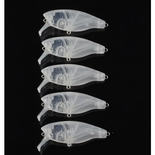 7.5cm 11g 50pcs Blank Unpainted Bait DIY Minnow Crankbait Wobbler Unpainted Lure Freshwater Fishing Blank Hard Lures Isca Pesca